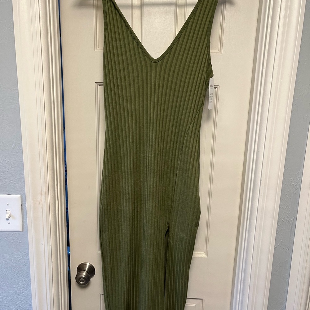 NWT Never Worn Apricot Lane Forest Green Ribbed Dress